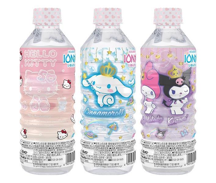 Bourbon Sanrio Character Ionized Water 500ml PET bottle x 24 pieces [Shipped in Japan]