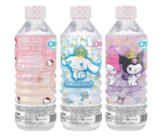 Bourbon Sanrio Character Ionized Water 500ml PET bottle x 24 pieces [Shipped in Japan]