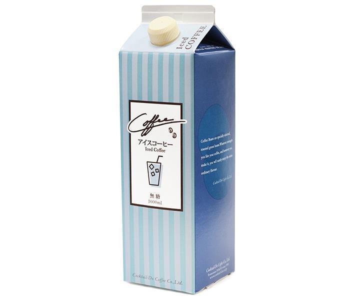 コクテール堂 リキッドアイスコーヒー 無糖 1000ml紙パック×12本入【日本出荷】