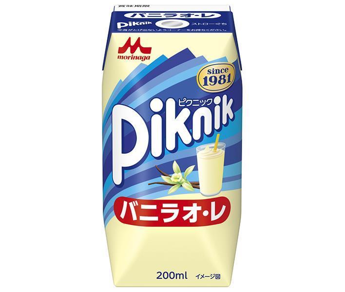 森永乳業 ピクニック バニラオ レ(プリズマ容器) 200ml紙パック×24本入【日本出荷】