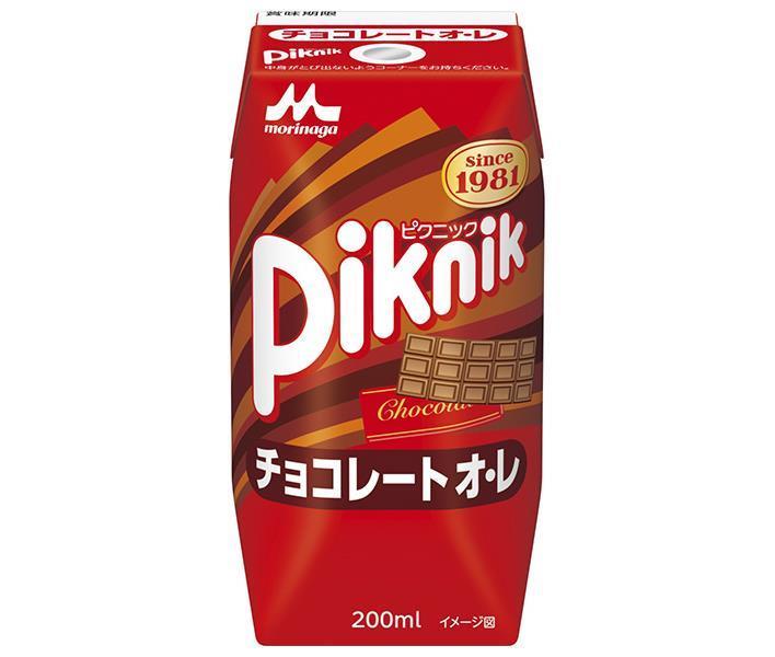 Morinaga Milk Picnic Chocolate Ole (Prisma container) 200ml paper pack x 24 pieces [shipped in Japan]