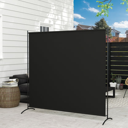 Single Panel Room Divider, UV30+ Privacy Screen, Indoor Outdoor Privacy Panel with Stable Base, Beige