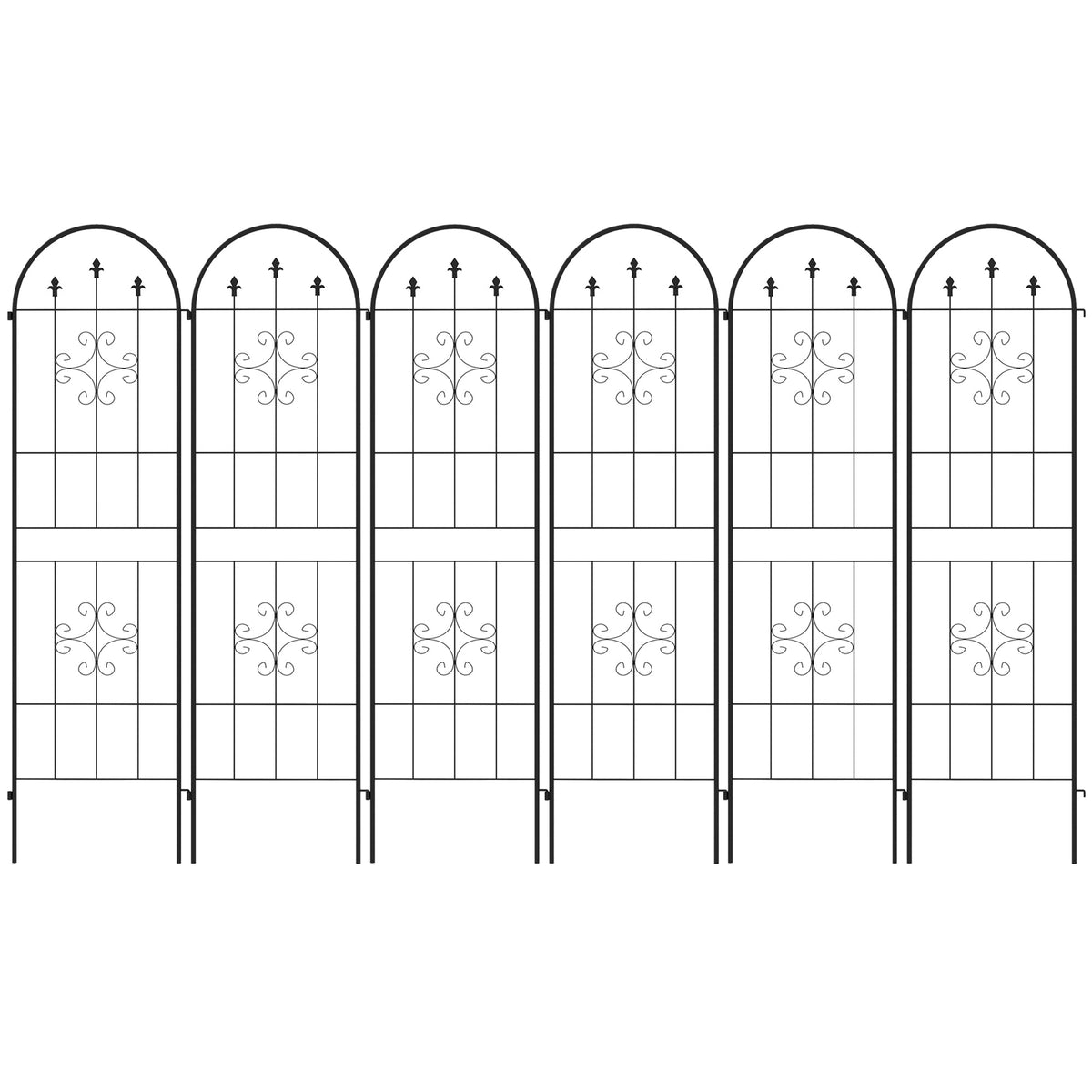Metal Trellis Set of 2, Garden Trellis for Climbing Plants Support Frames, Arrow Design