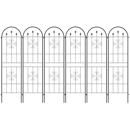 Metal Trellis Set of 2, Garden Trellis for Climbing Plants Support Frames, Arrow Design