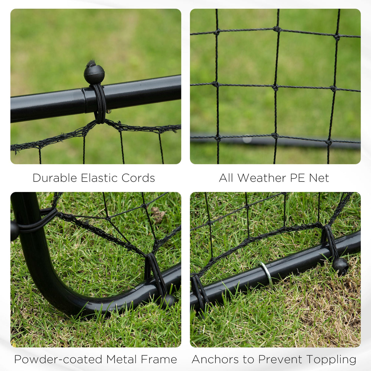 Volleyball Rebounder Net Football Training Aid Kickback Target Play Red
