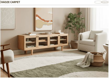 Sage River Flow Plush Area Carpet