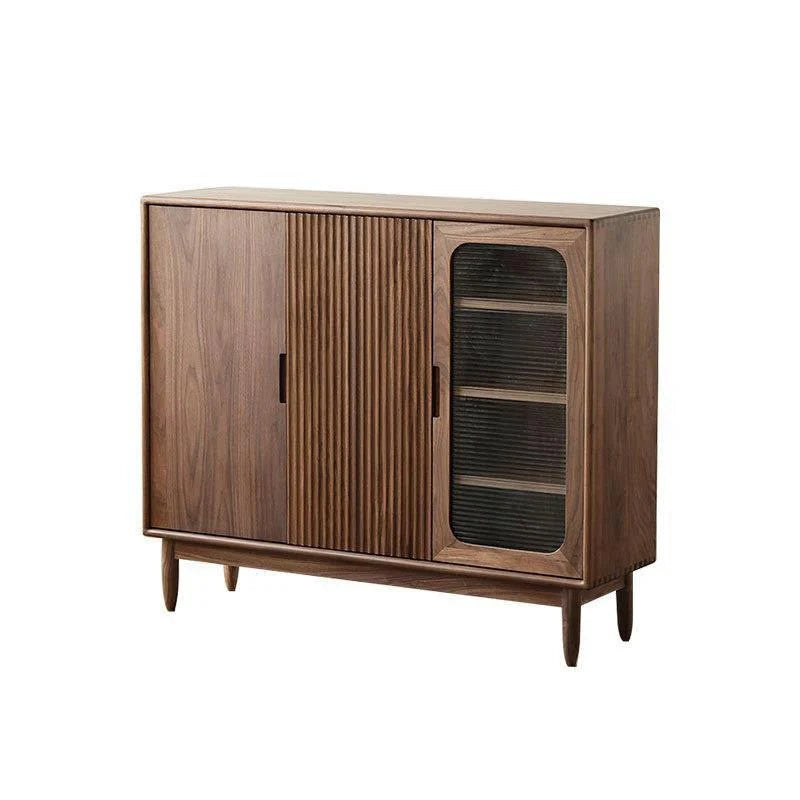 SC03 Ash Wood Shoe Cabinet, Walnut Finish