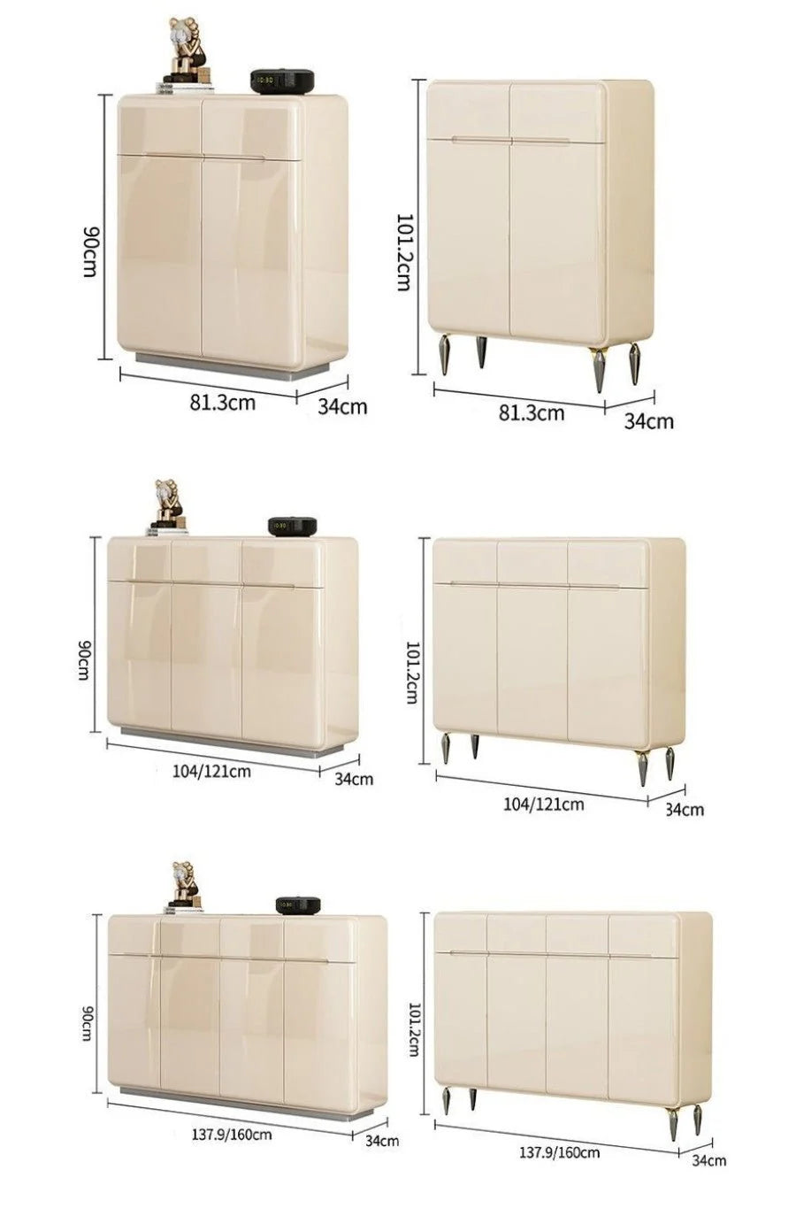 SC38 White Shoe Cabinet