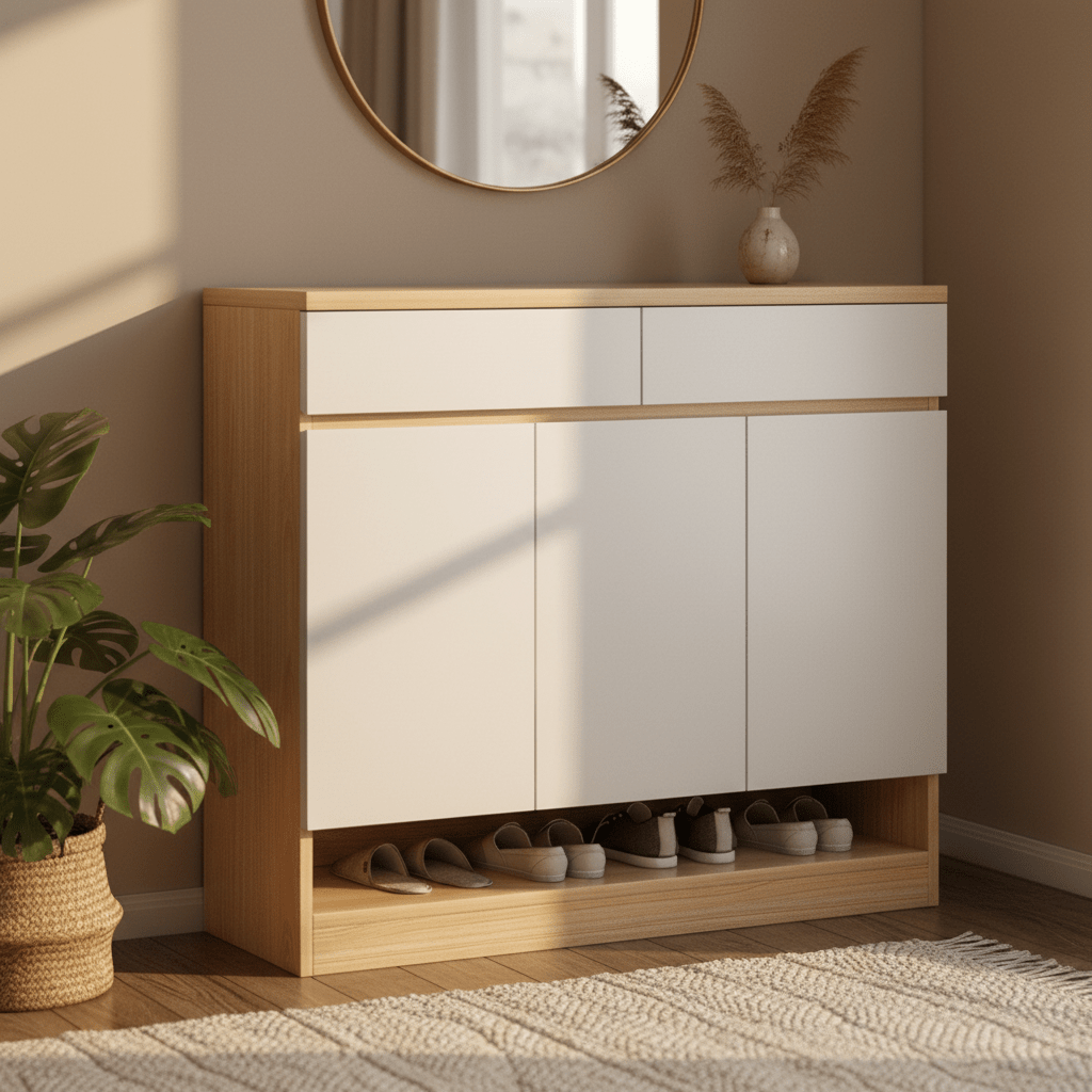 SC52 White Shoe Cabinet