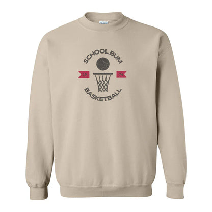 Crewneck "School Bum Basketball" brodé