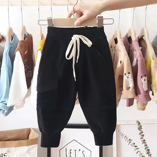 New Cotton Cargo Pants for Boys - Casual Sport Trousers