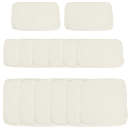 Outdoor 14pc Patio Rattan Sofa Set Cushion Polyester Cover Replacement Set - No Cushion Included Beige