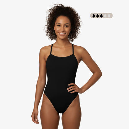SecureFlo Onyx Tie-Back One Piece Period Swimsuit by Norca