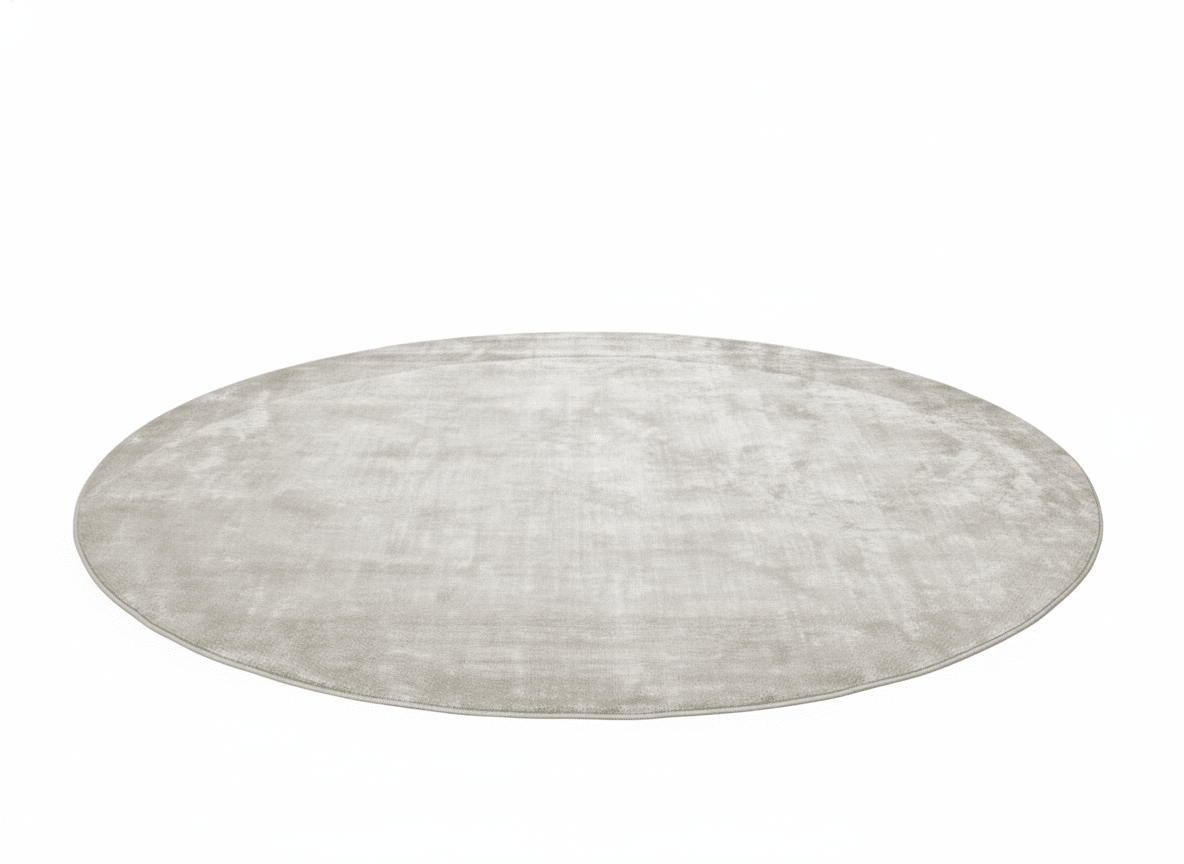 Serene Circle Bamboo Silk Area Rug