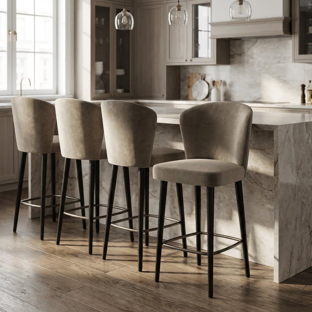 Set of Four Silhouette Counter Stools