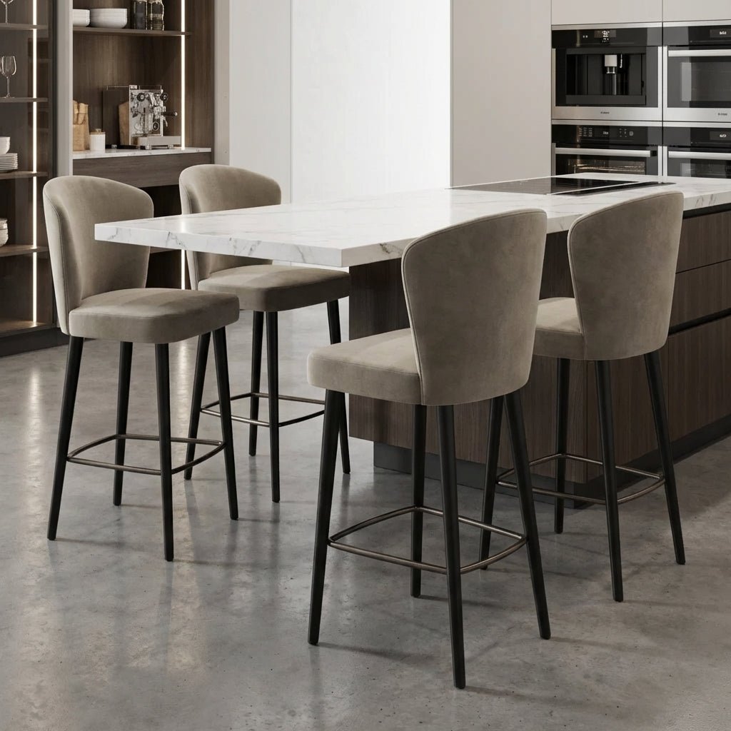 Set of Four Silhouette Counter Stools