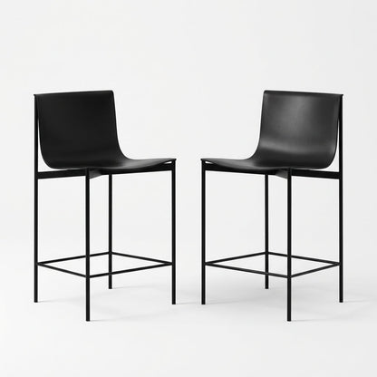 Set of Two Alto Modern High-Back Bar Stools