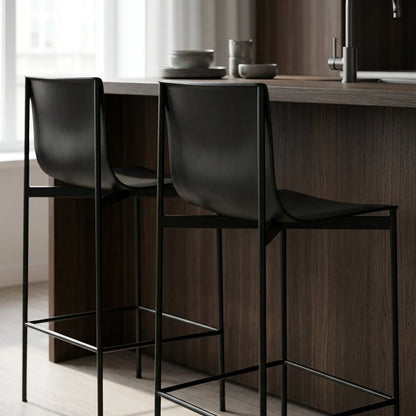 Set of Two Alto Modern High-Back Bar Stools