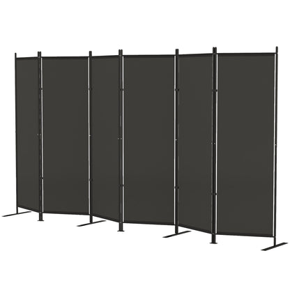 6' 3 Panel Room Divider, Double Hinged Folding Wall Divider, Indoor Privacy Screen for Home Office, Black