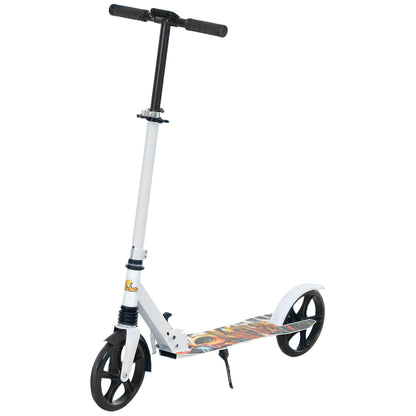 Kick Scooter for Kids Ages 6-12 with Adjustable Height, Rear-Fender Brake, 200mm Big Wheel, Foldable Design, Green