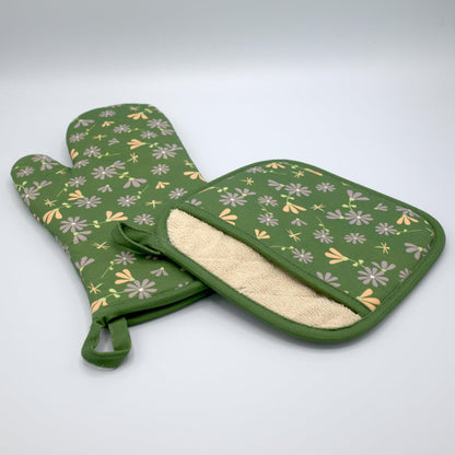 Shy Dragonfly-Oven Mitts & Pot Holders-4 Colors
