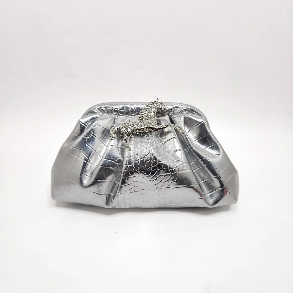 Silver Gallop Cloud Clutch - Products Added