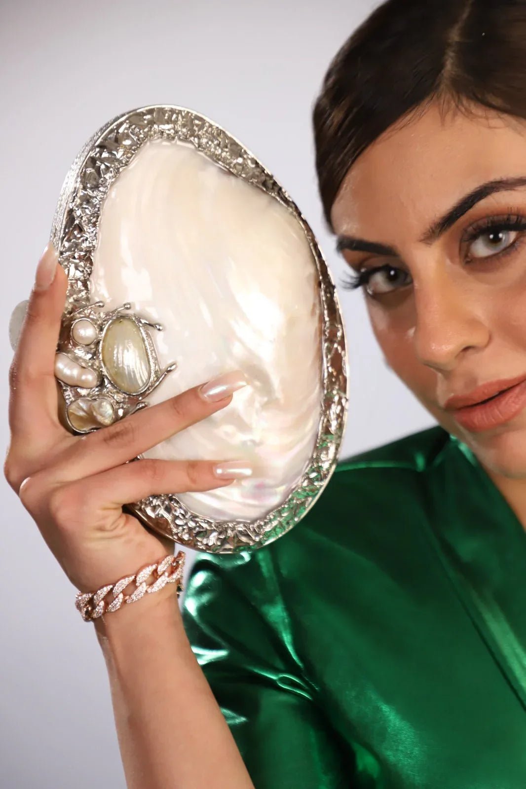Silver Shell Clutch - Products Added