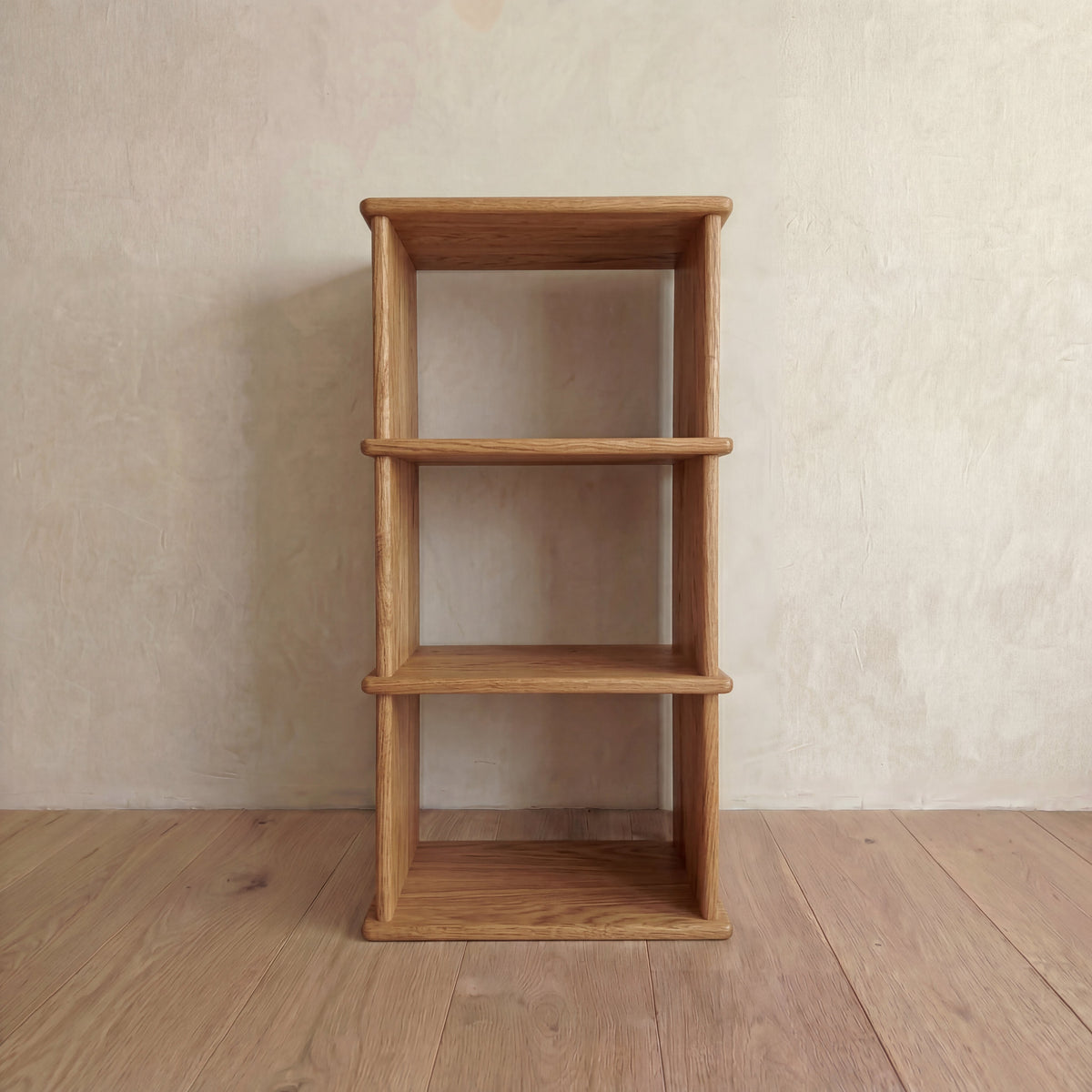 Small bookshelf in white oak