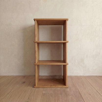 Small bookshelf in white oak