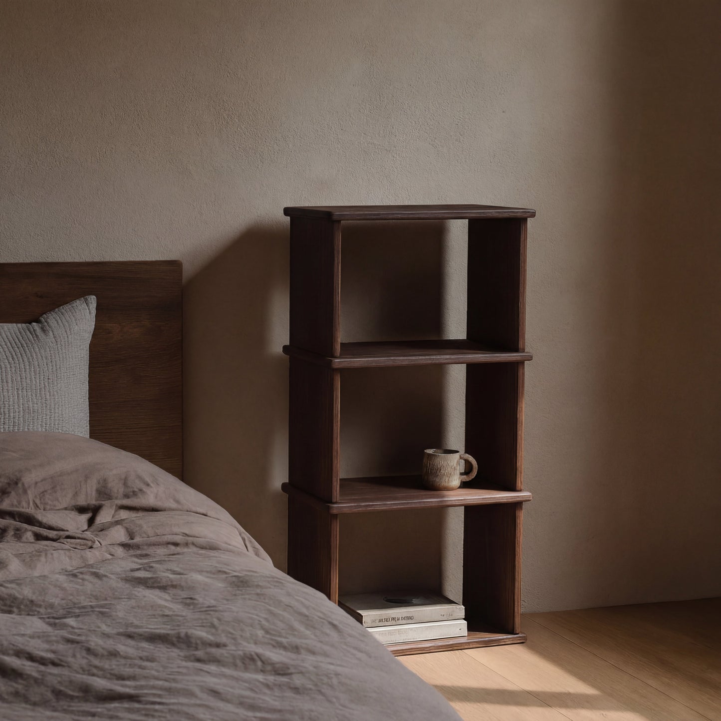 Small bookshelf in walnut