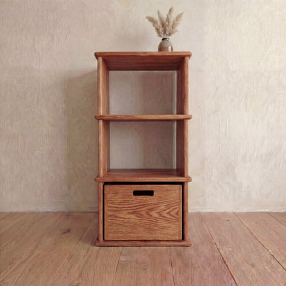 Small bookshelf in red oak