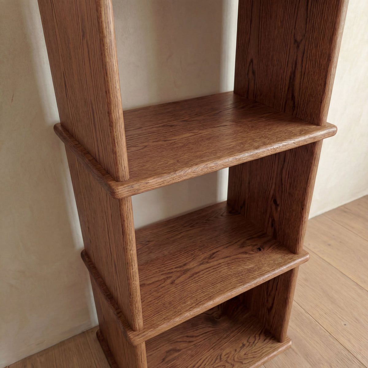 Small bookshelf in red oak