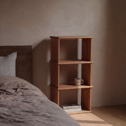 Small bookshelf in red oak