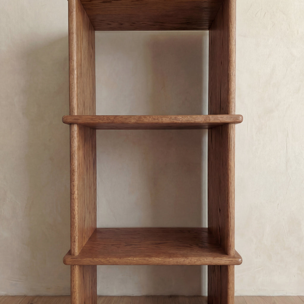 Small bookshelf in red oak