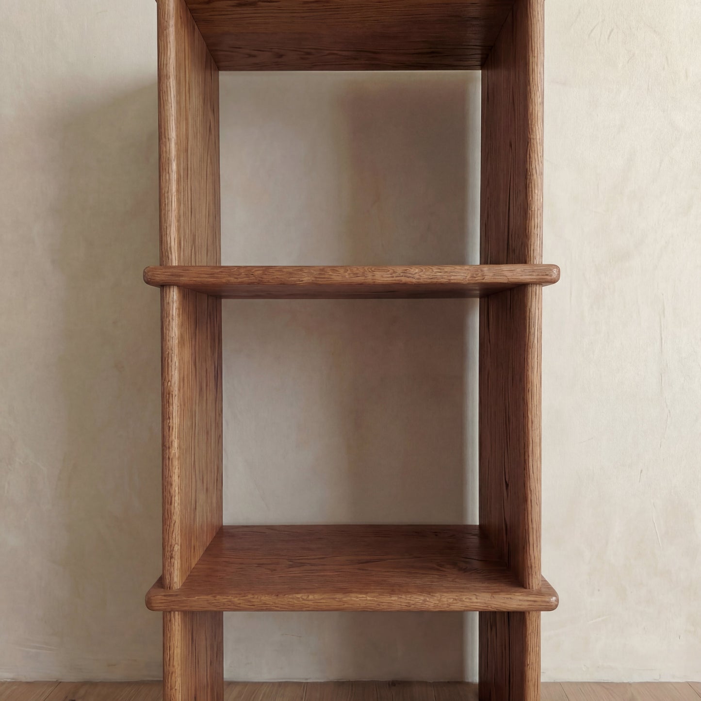 Small bookshelf in red oak