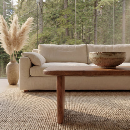 40 inch coffee table in red oak