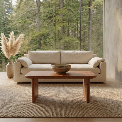 40 inch coffee table in red oak