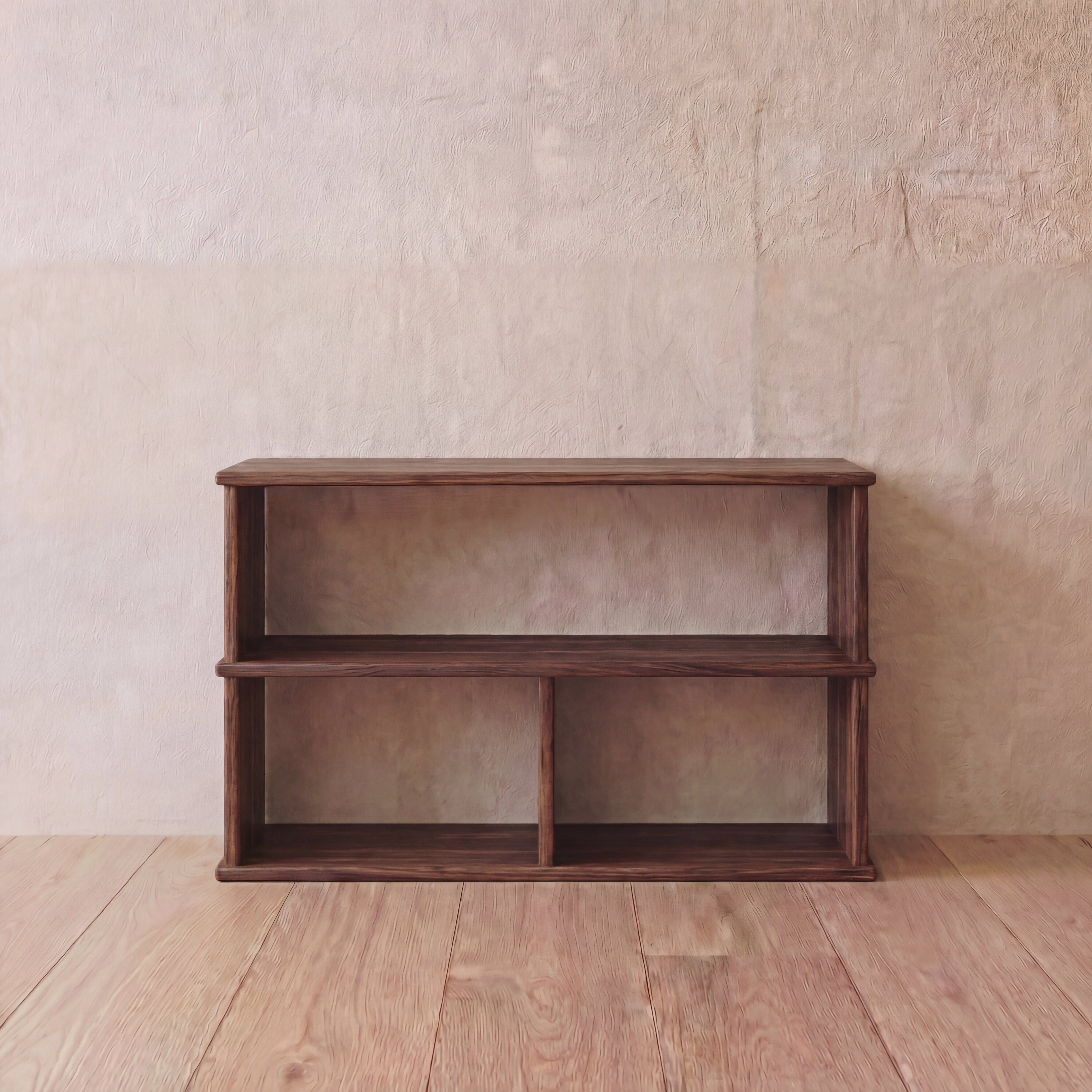 40 inch bookshelf TV stand in walnut