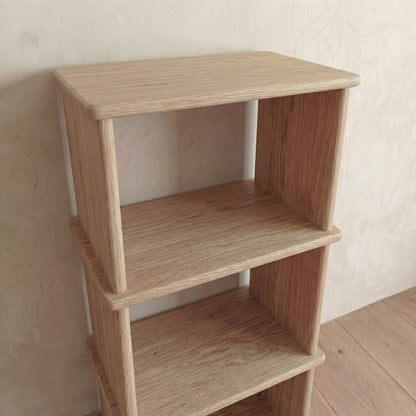 Small bookshelf in white oak