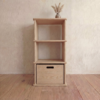 Small bookshelf in white oak