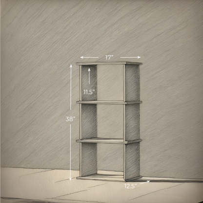 Small bookshelf in walnut