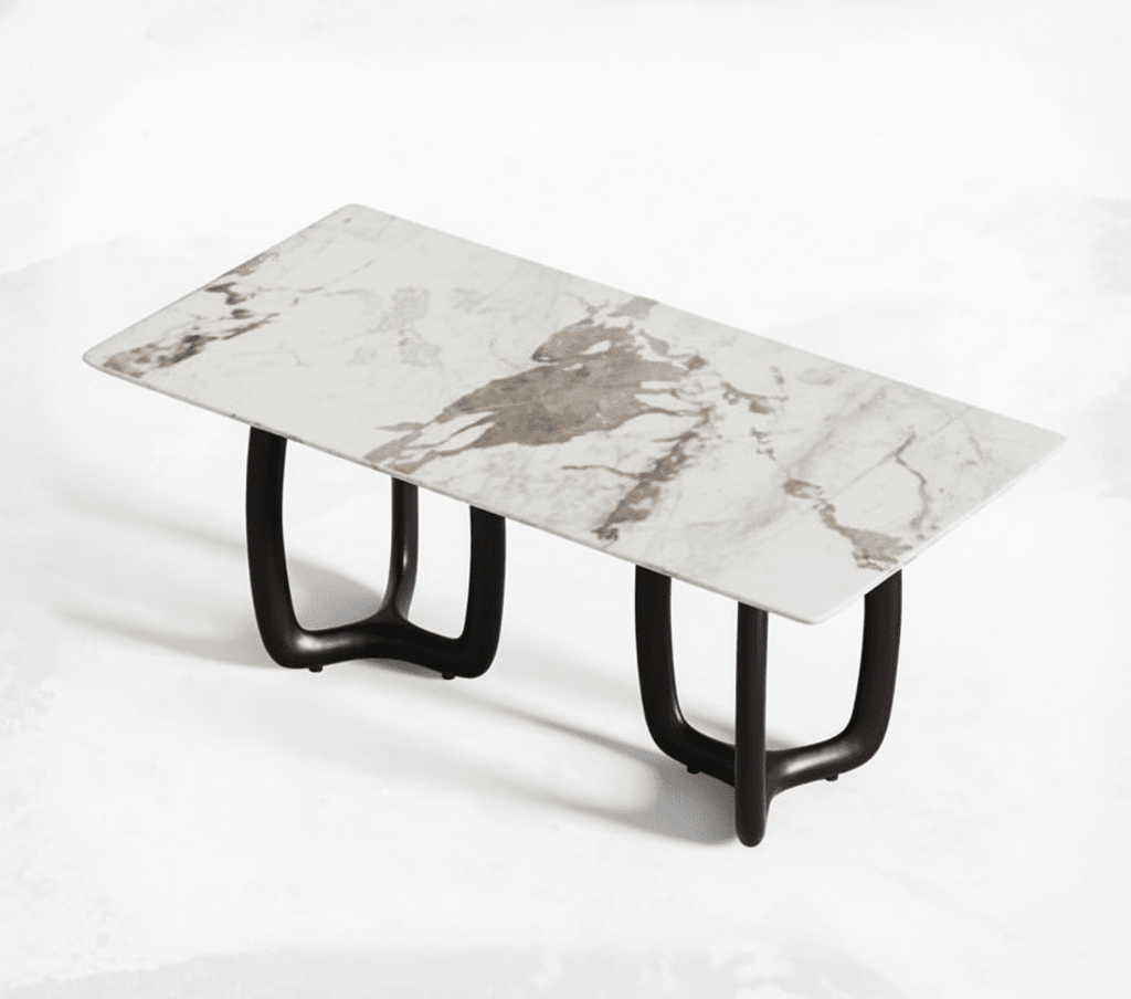 Smoky Black Ash Wood Dining Table