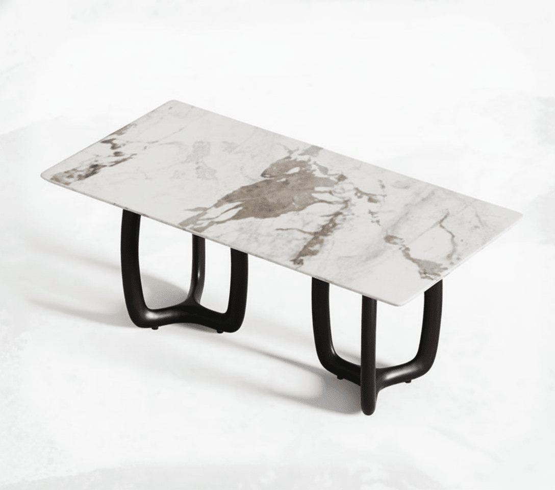 Smoky Black Ash Wood Dining Table