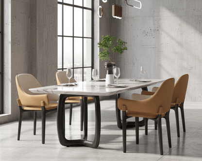 Smoky Black Ash Wood Dining Table