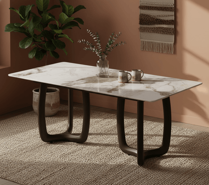 Smoky Black Ash Wood Dining Table
