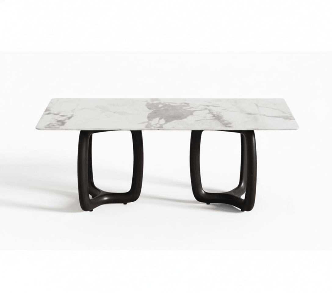 Smoky Black Ash Wood Dining Table