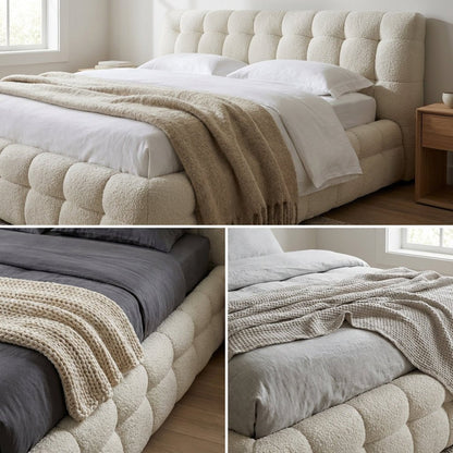 Soho Plush Upholstered King Bed