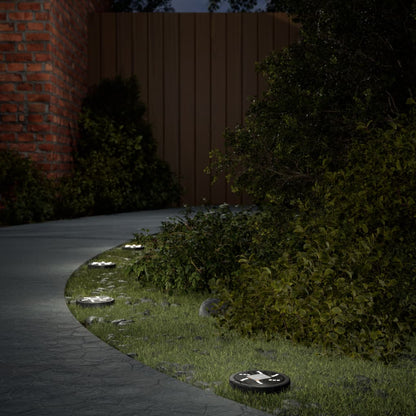 Solar Ground Lights with Ground Spike, 12 Pieces, Warm White - Royal Eagles Promise of Peace