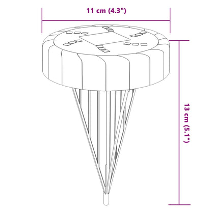 Solar Ground Lights with Ground Spike, 12 Pieces, Warm White - Royal Eagles Promise of Peace