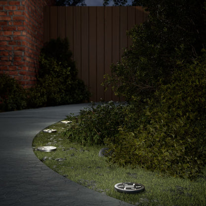 Solar Ground Lights with Ground Spike, 12 Pieces, Warm White - Royal Eagles Promise of Peace